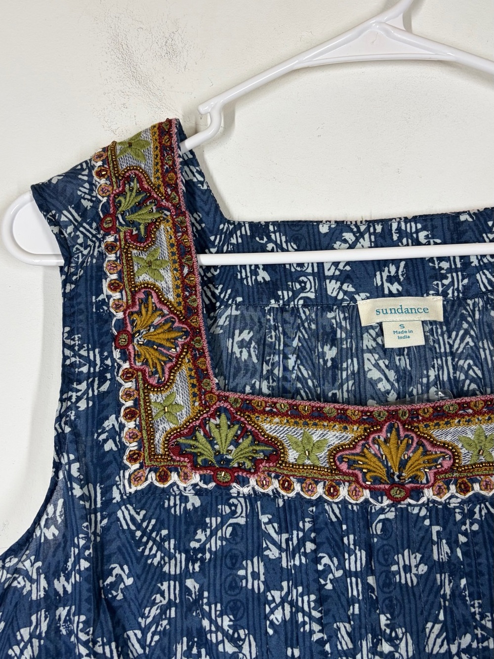 NWOT Sundance Square Neck Beaded Tank Top Size Small - Picture 3 of 8